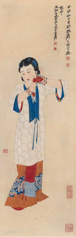 张大千 仕女